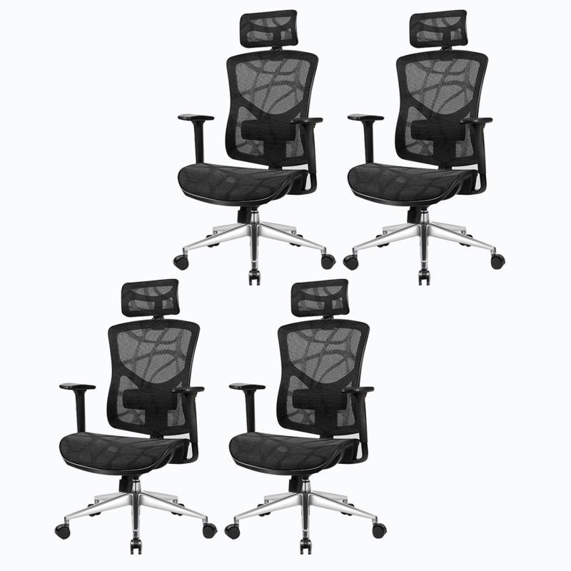 Velvet Task Chair Modern Home High-back Office Chair Ribbed Swivel