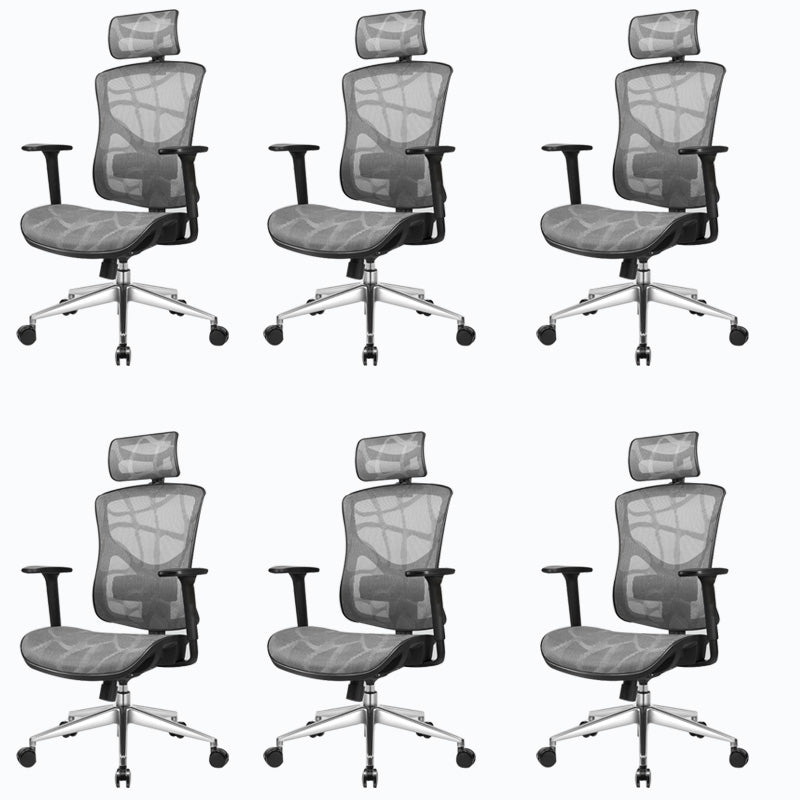 Velvet Task Chair Modern Home High-back Office Chair Ribbed Swivel