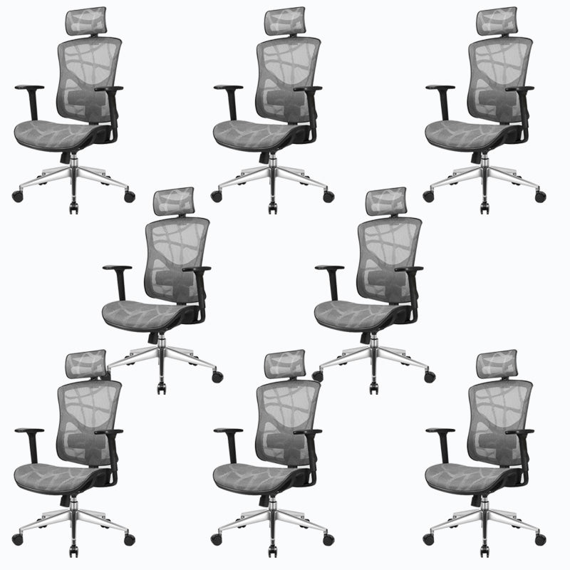 Velvet Task Chair Modern Home High-back Office Chair Ribbed Swivel