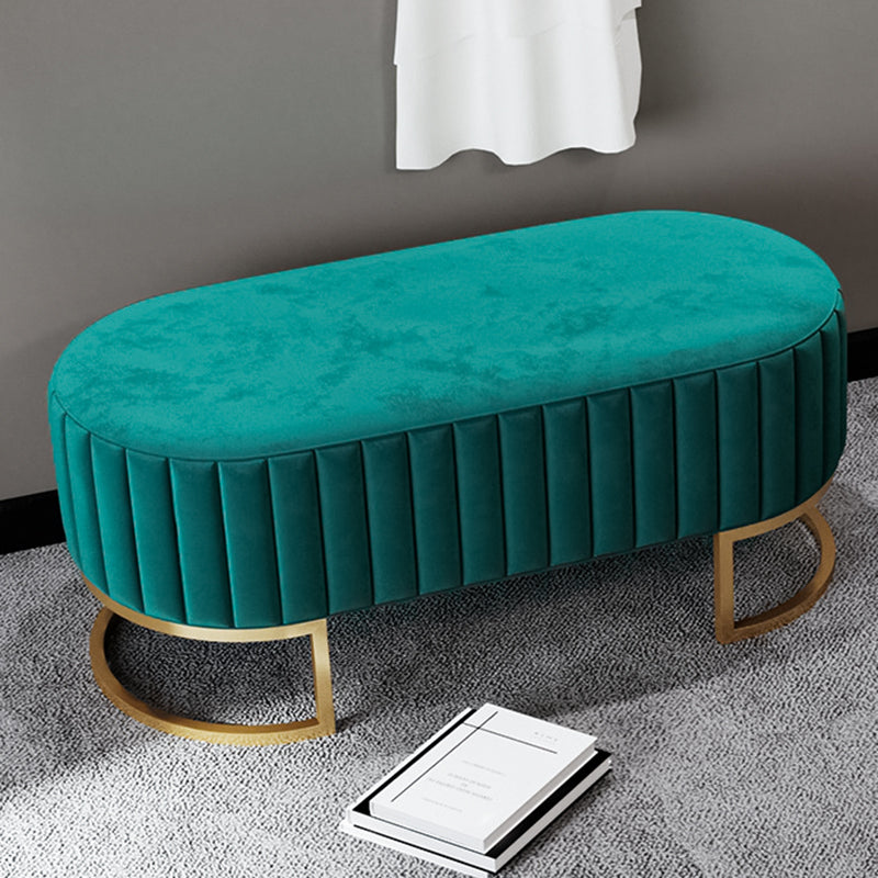 Glam Entryway Bench 15.75 Inch Wide Foam Cushioned Bench for Bedroom