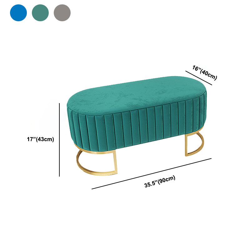 Glam Entryway Bench 15.75 Inch Wide Foam Cushioned Bench for Bedroom