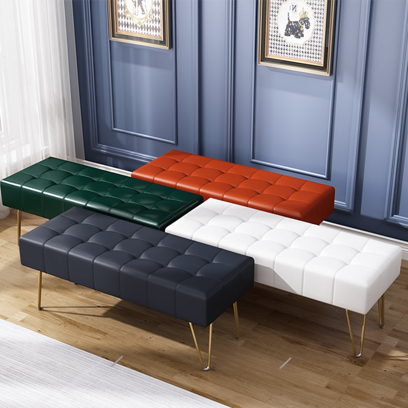 Glam Seating Bench 15.75 Inch Wide Cushioned Bench for Bedroom