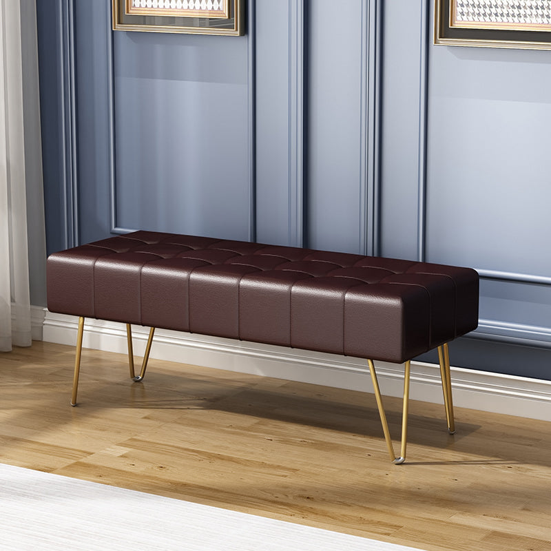 Glam Seating Bench 15.75 Inch Wide Cushioned Bench for Bedroom