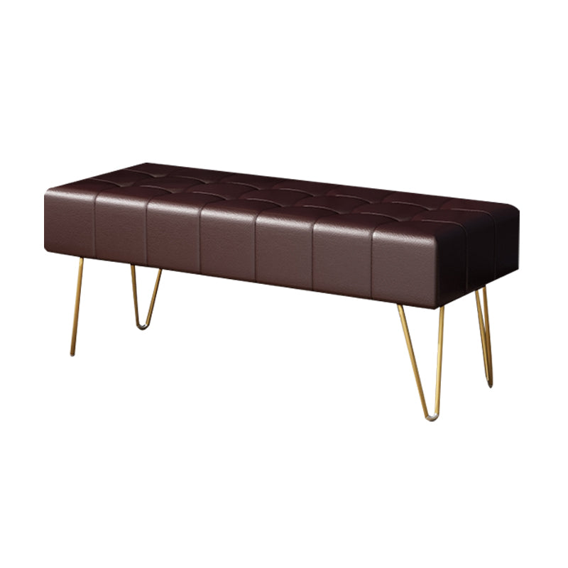 Glam Seating Bench 15.75 Inch Wide Cushioned Bench for Bedroom