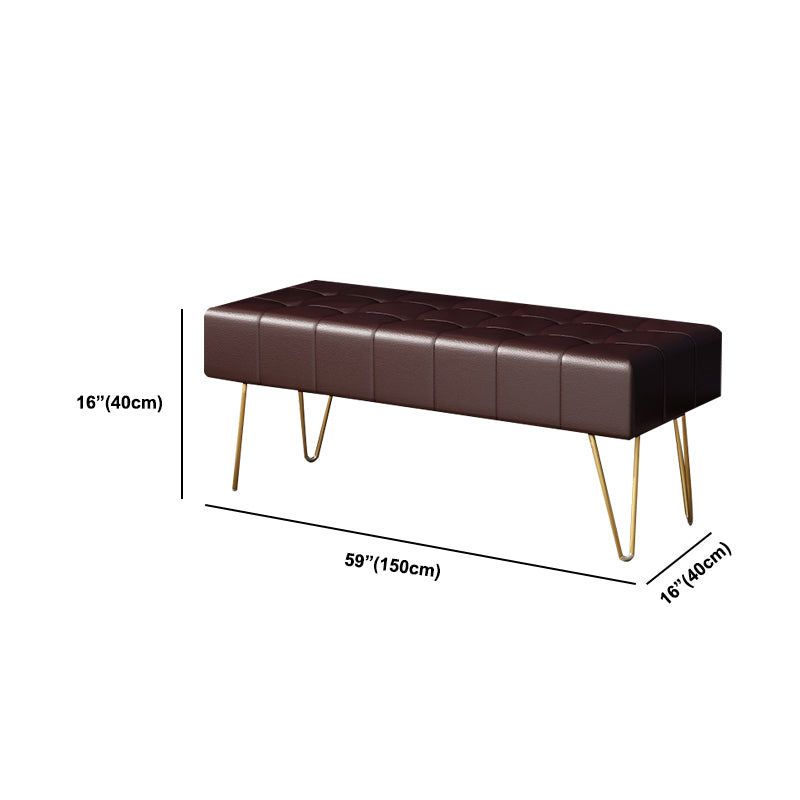 Glam Seating Bench 15.75 Inch Wide Cushioned Bench for Bedroom