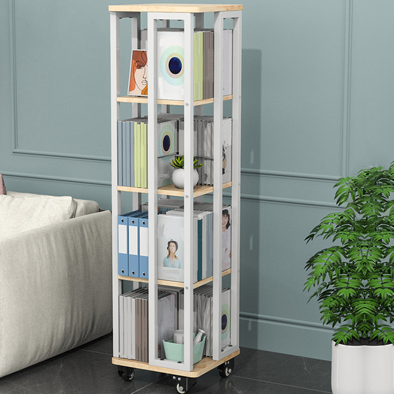 Modern Metal Bookshelf Standard Open Shelf  Vertical Bookcase