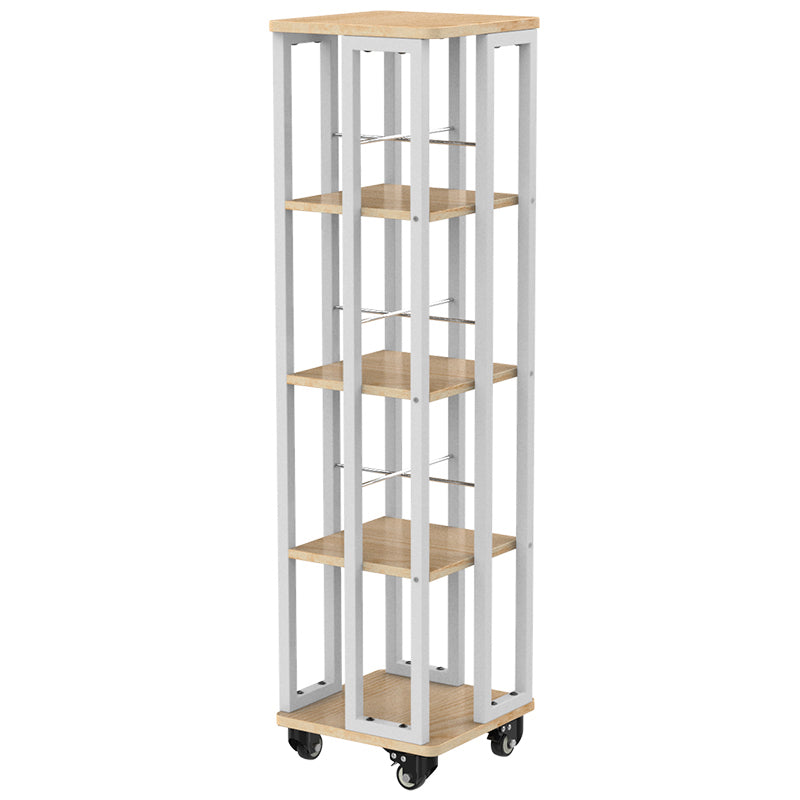 Modern Metal Bookshelf Standard Open Shelf  Vertical Bookcase