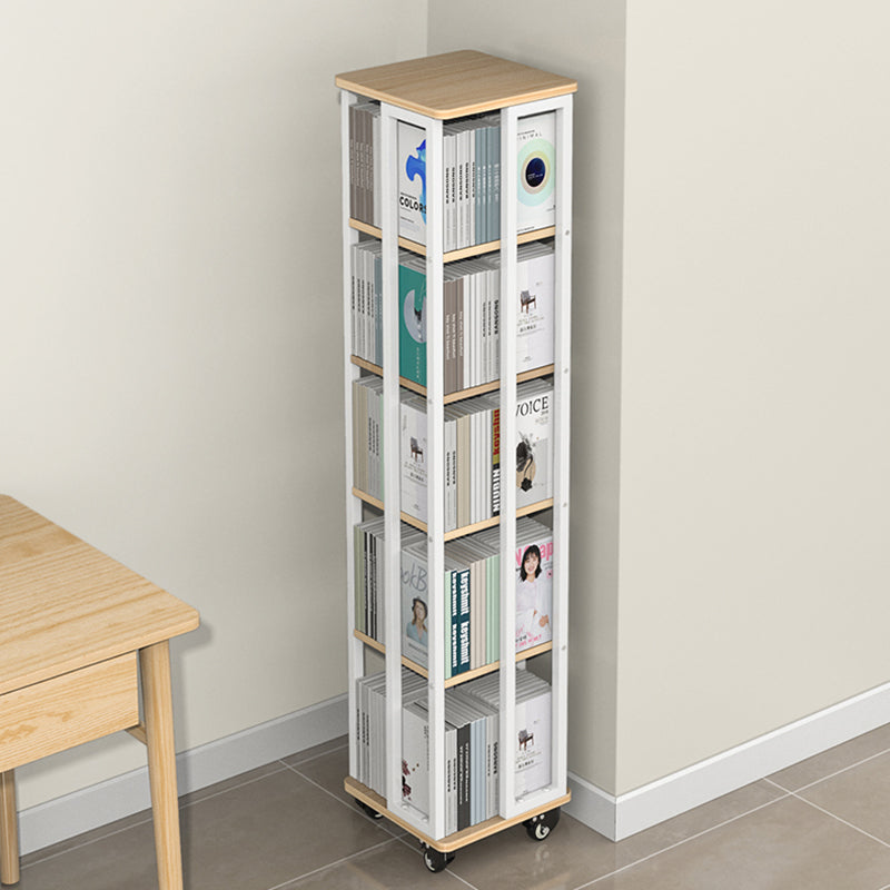 Modern Metal Bookshelf Standard Open Shelf  Vertical Bookcase