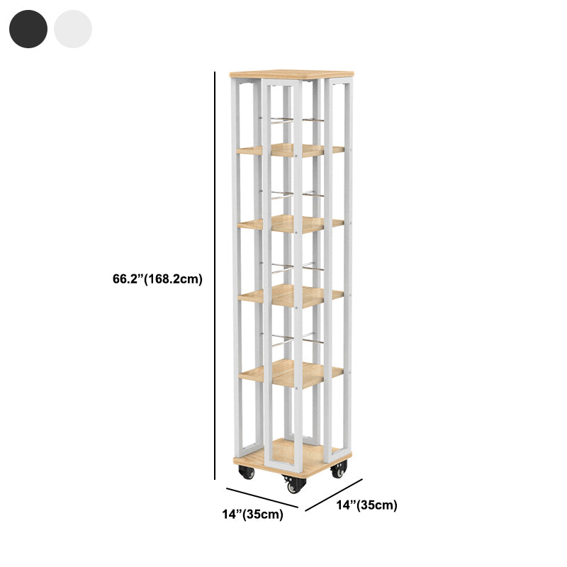 Modern Metal Bookshelf Standard Open Shelf  Vertical Bookcase