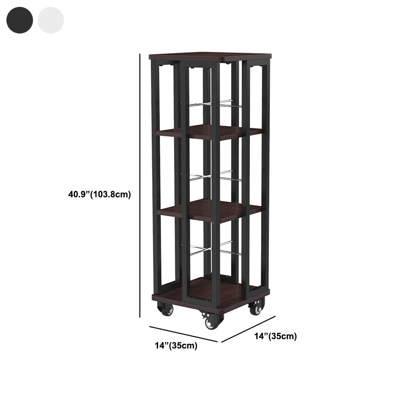 Modern Metal Bookshelf Standard Open Shelf  Vertical Bookcase