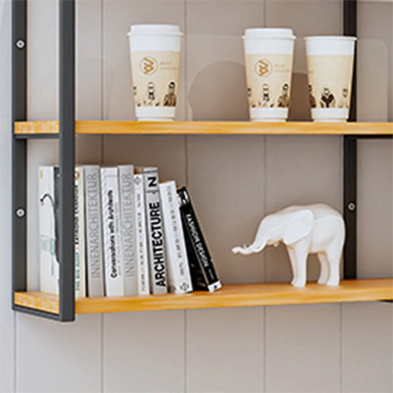 Modern Natural Floating Book Shelf Coffee Shop 43.3" H Bookshelf