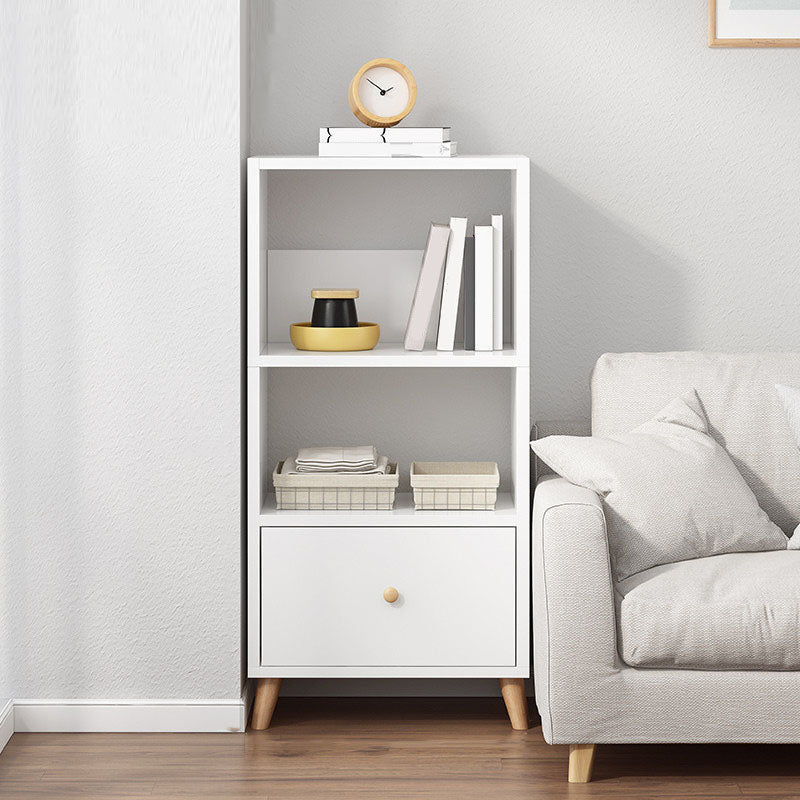 Contemporary Floor Engineered Wood Bookcase Open Shelf for Home