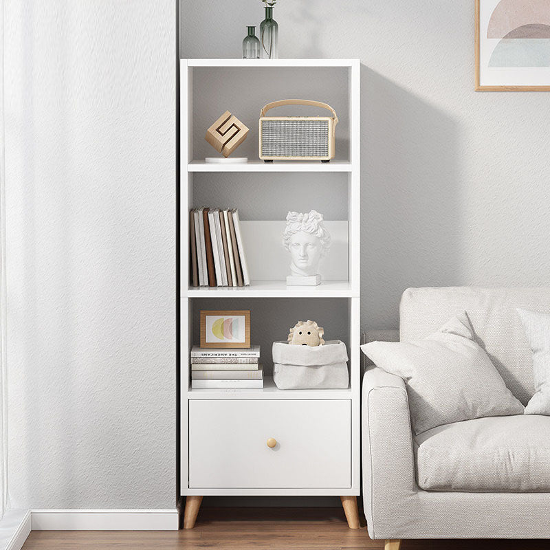 Contemporary Floor Engineered Wood Bookcase Open Shelf for Home