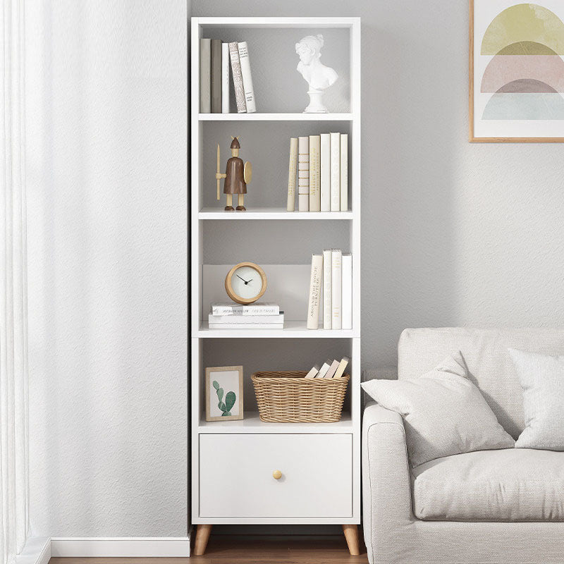 Contemporary Floor Engineered Wood Bookcase Open Shelf for Home