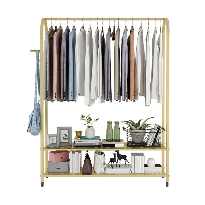 Modern Metal Coat Rack Entryway Kit with Hooks Storage Shelves Coat Hanger