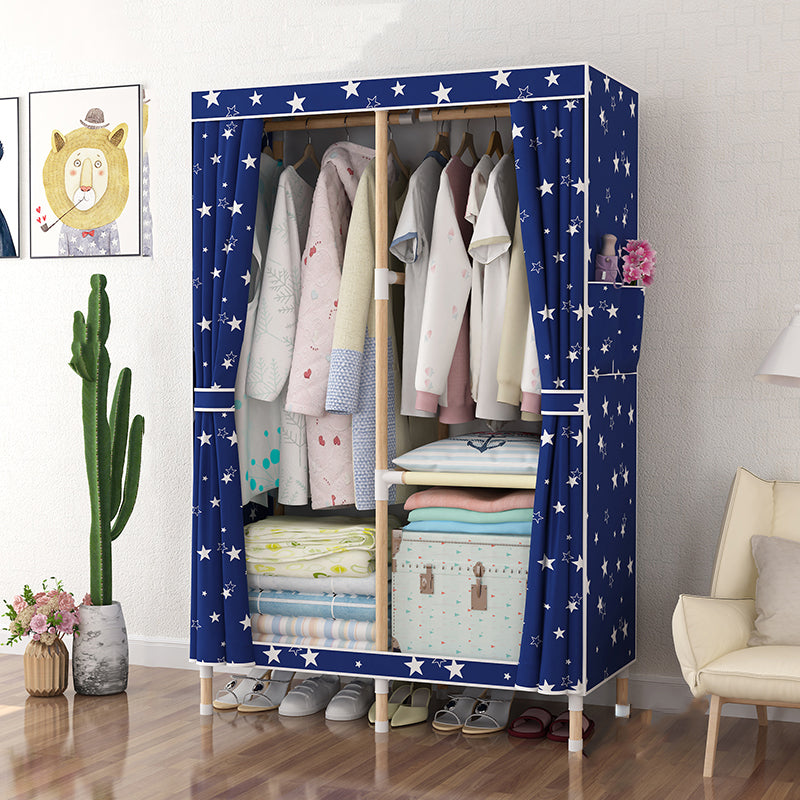 Contemporary Style Wardrobe Armoire Solid Wood Bedroom Wardrobe Closet