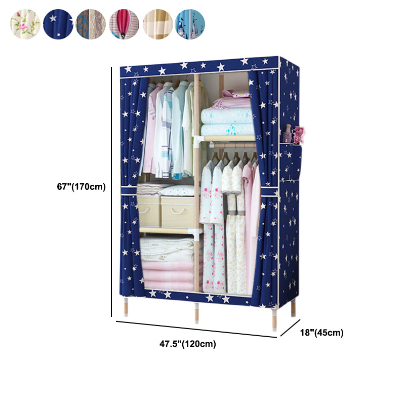 Contemporary Style Wardrobe Armoire Solid Wood Bedroom Wardrobe Closet