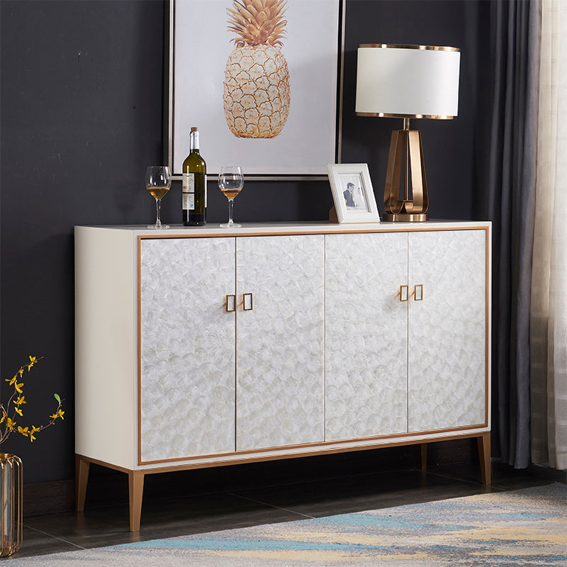 Glam Living Room Dining Server Cabinets Adjustable Shelving Sideboard Table