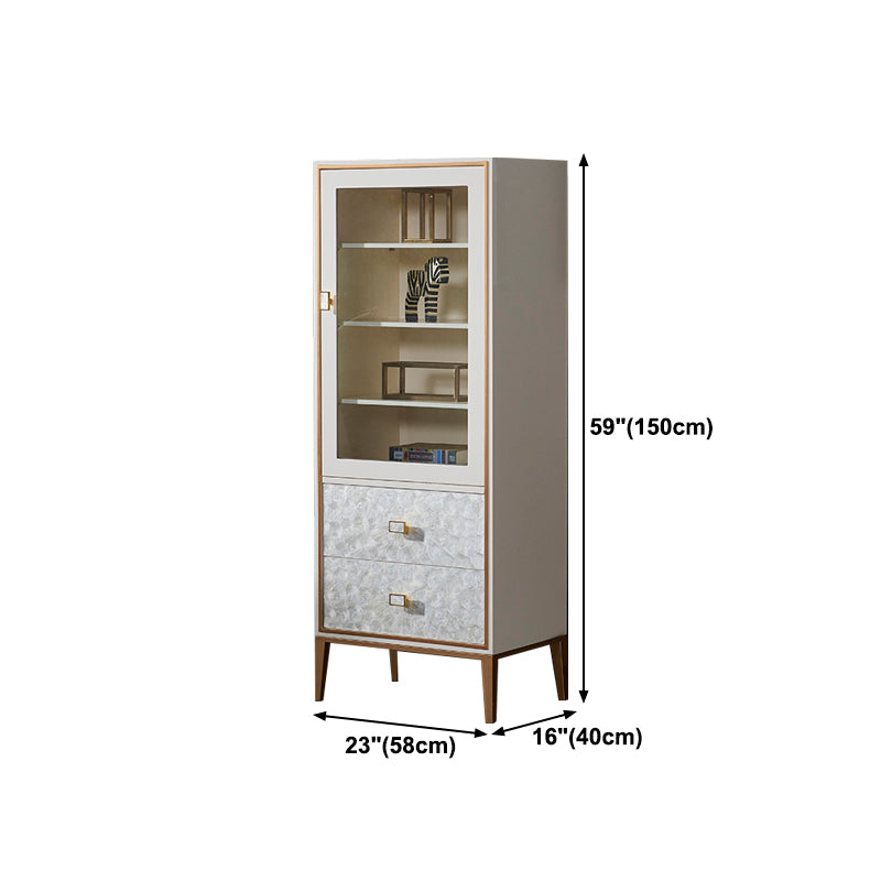 Glam Living Room Dining Server Cabinets Adjustable Shelving Sideboard Table