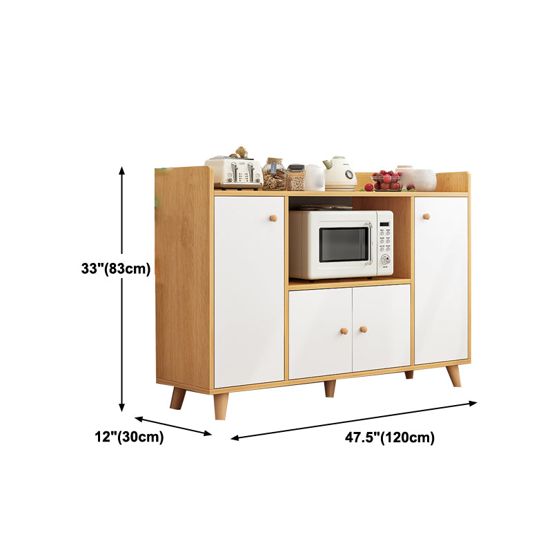 Open Storage Sideboard Modern Engineered Wood Sideboard for Living Room