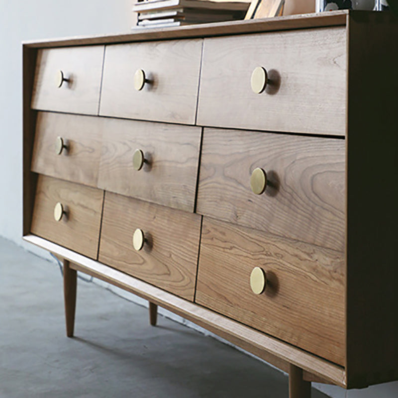 Glam Style 9 Drawer Buffet Wood Top Sideboard for Living Room