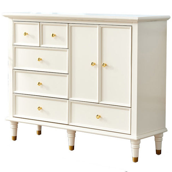 Modern Engineered Wood Buffet Sideboard 2-Door Dining Room Buffet Server in White