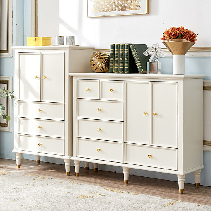 Modern Engineered Wood Buffet Sideboard 2-Door Dining Room Buffet Server in White