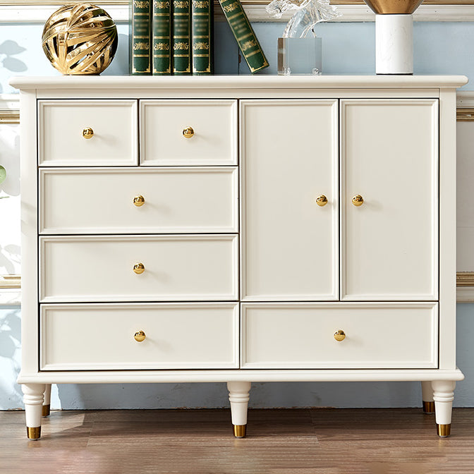 Modern Engineered Wood Buffet Sideboard 2-Door Dining Room Buffet Server in White