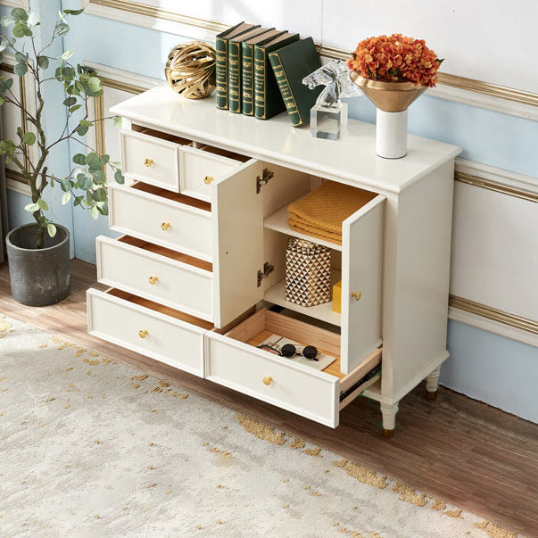 Modern Engineered Wood Buffet Sideboard 2-Door Dining Room Buffet Server in White