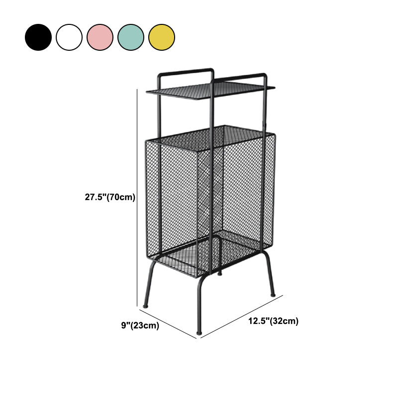 Metal Glam Bed Nightstand Open Storage Legs Included Night Table Shelving