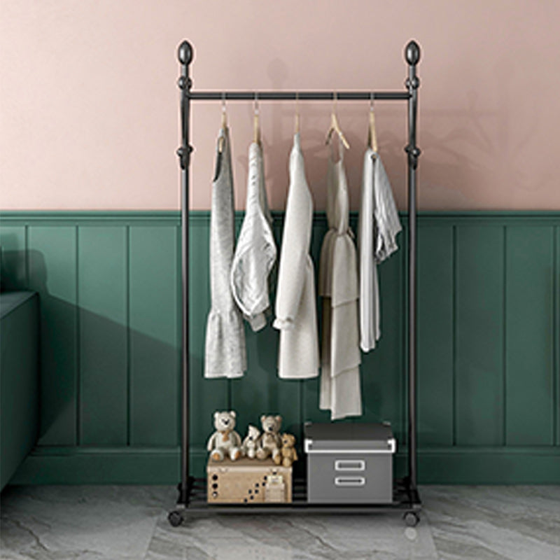 Modern Hall Stand with Hooks and Castors Storage Shelf Coat Hanger