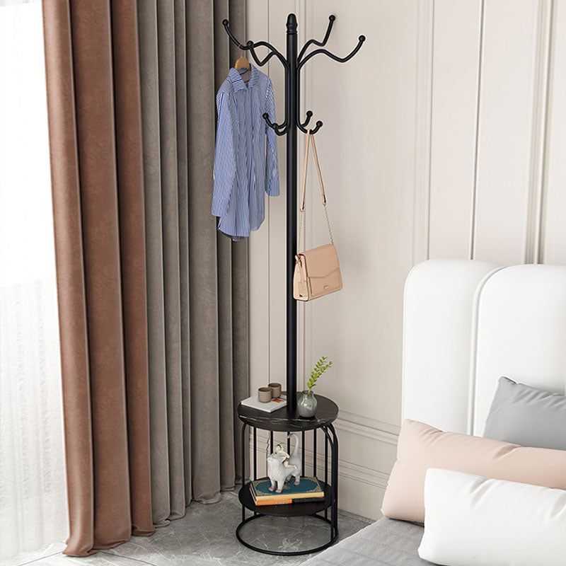 Modern Hall Tree with Hooks Birdcage Shape Entryway Kit Coat Hanger