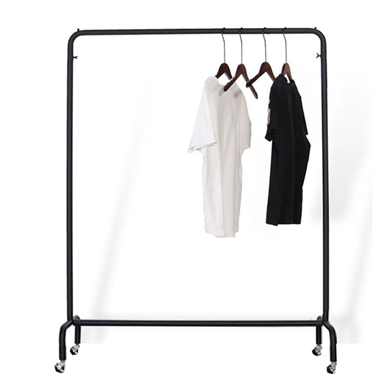 Industrial Coat Rack Free Standing Metal Hall Stand with Wheels