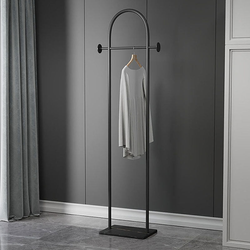 Glam Coat Rack Free Standing Coat Hook Metal Hall Stand with Slate Base