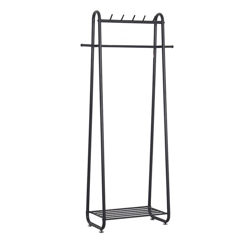 Contemporary Coat Rack Free Standing One Storage Shelve Metal Hall Stand Living Room