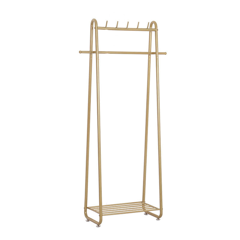 Contemporary Coat Rack Free Standing One Storage Shelve Metal Hall Stand Living Room