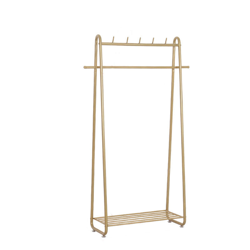 Contemporary Coat Rack Free Standing One Storage Shelve Metal Hall Stand Living Room