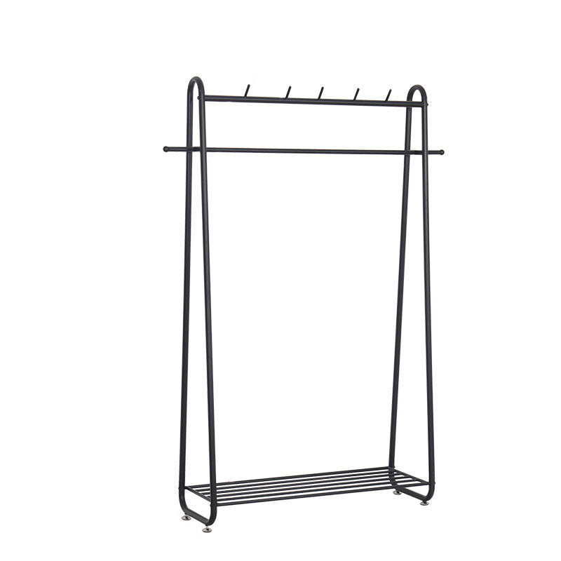 Contemporary Coat Rack Free Standing One Storage Shelve Metal Hall Stand Living Room