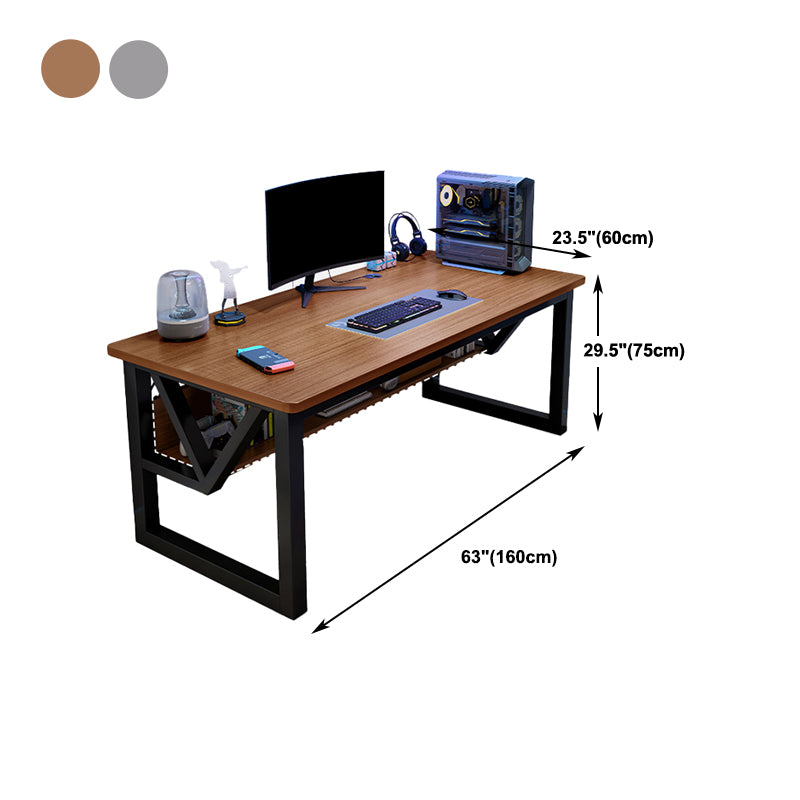 Cable Management 29.5-inch Computer Desk Rectangular Office Desk