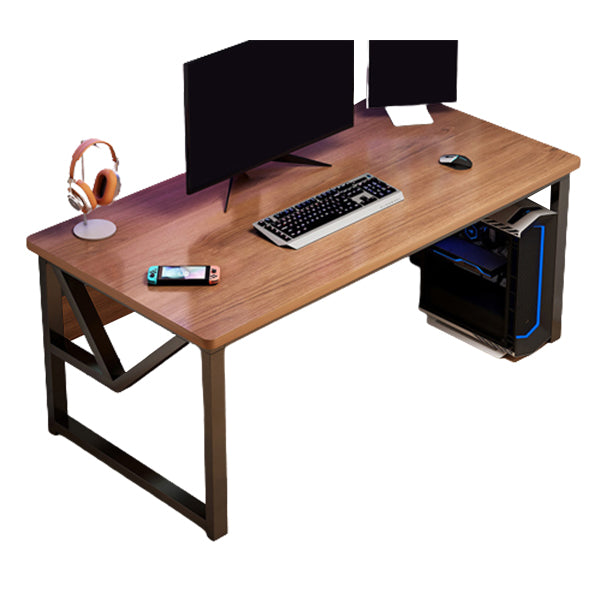 Solid Wood Computer Desk Cable Management Rectangular Computer Desk