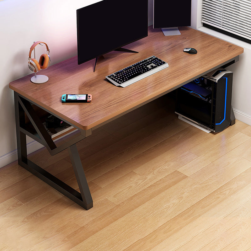 Solid Wood Computer Desk Cable Management Rectangular Computer Desk