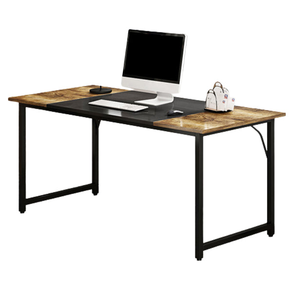 Rectangular Office Desk Glam Wooden Writing Desk with Metal Legs