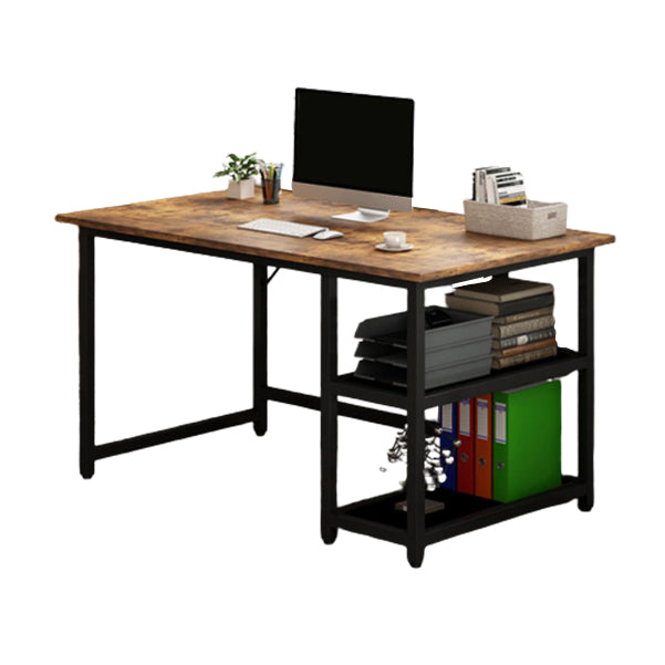 Rectangular Office Desk Glam Wooden Writing Desk with Metal Legs