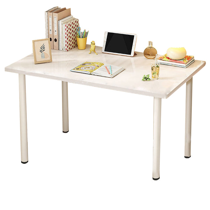 Rectangular Office Desk Glam Wooden Writing Desk with Metal Legs