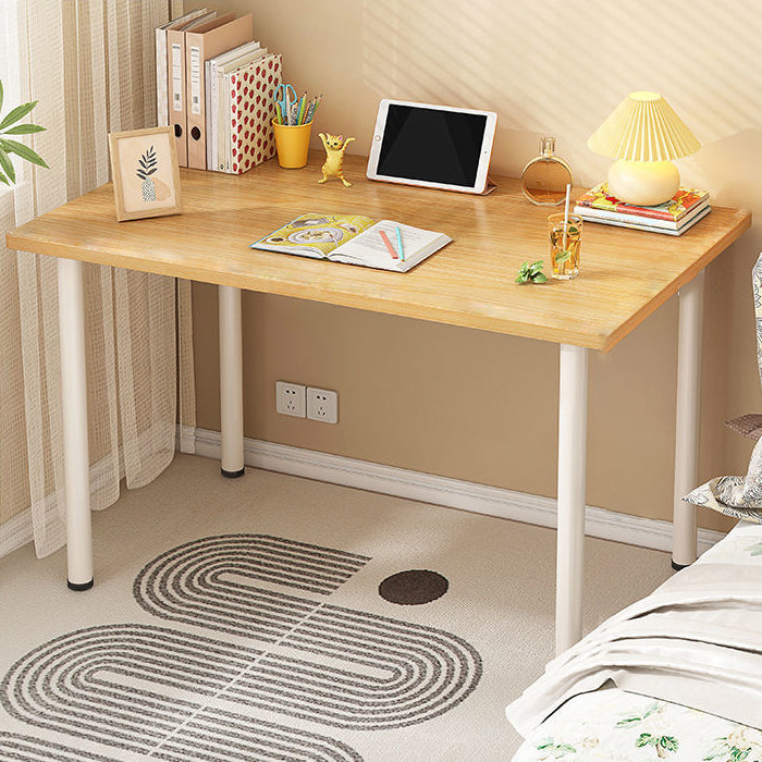 Rectangular Office Desk Glam Wooden Writing Desk with Metal Legs