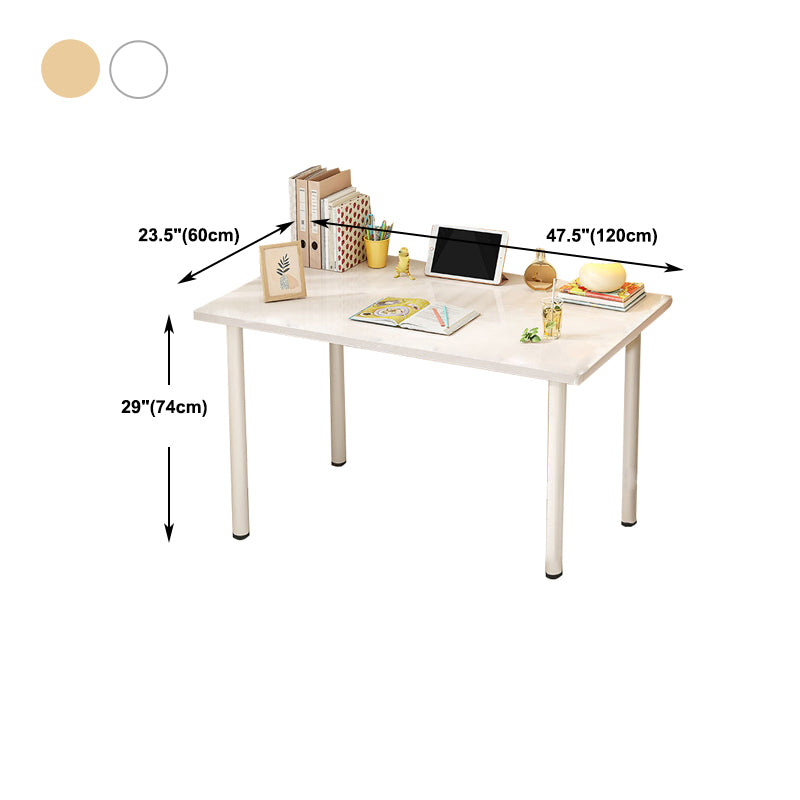 Rectangular Office Desk Glam Wooden Writing Desk with Metal Legs