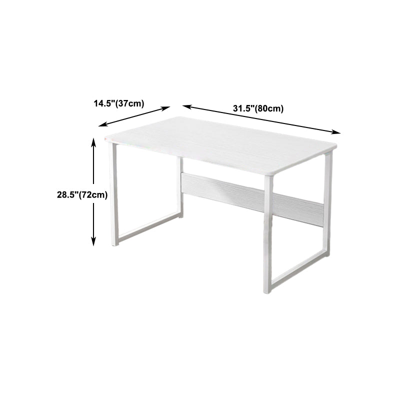 Rectangular Office Desk Glam Wooden Writing Desk with Metal Legs