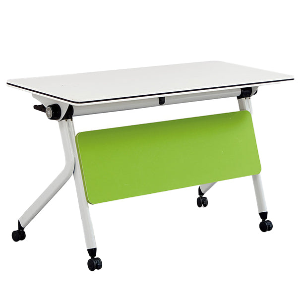 Contemporary Office Desk Rectangular Writing Desk with Caster Wheels