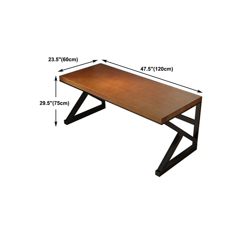 Contemporary Solid Wood Writing Desk Rectangular Laptop Table