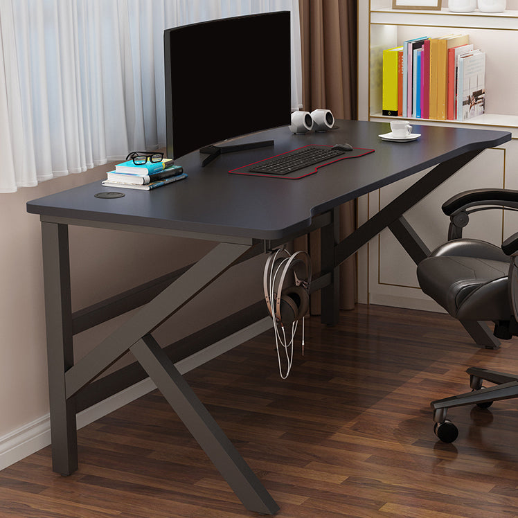 Rectangular Office Desk Contemporary Gaming Desk with Metal Legs